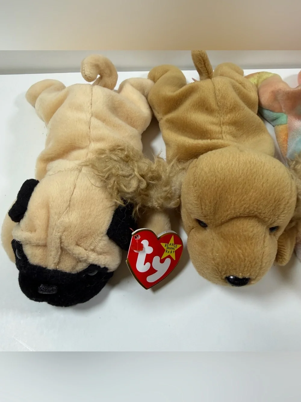 Ty Plush Small Dog Assortment - Tan, Multicolor & Light Brown